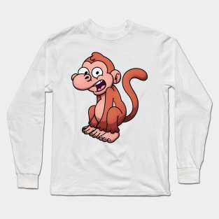 Cute Monkey Long Sleeve T-Shirt